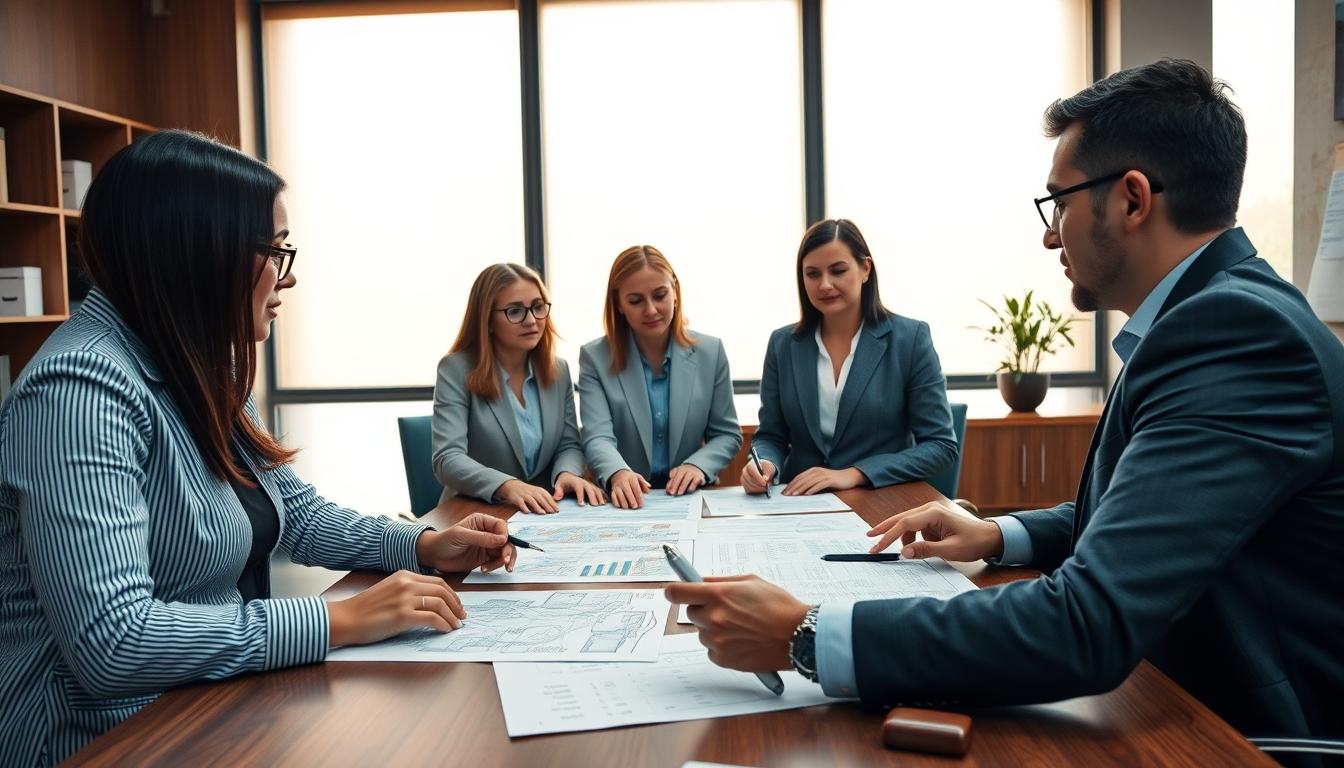 Family reviewing legal documents